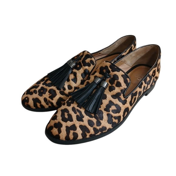 New Franco Sarto Women's Hadden2 Leopard Print Tassle Loafer Flat Size 9M - Picture 3 of 14